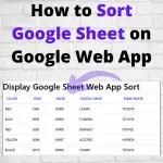 Sort Google Sheet Web App