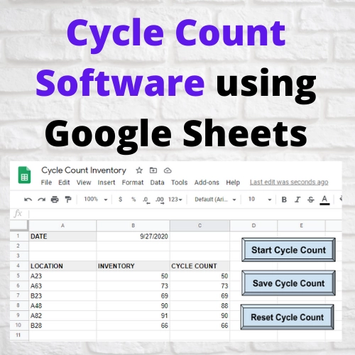 How to Create Cycle Count Inventory Software on Google Sheets