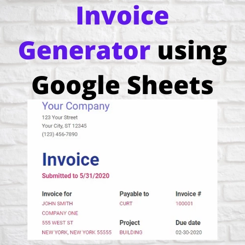 How to Create Invoice Generator on Google  Sheets