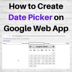 Create Date Picker on Web App