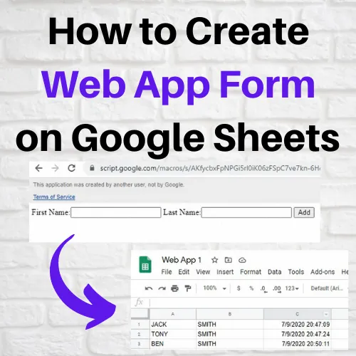 How to Create Web App Form on Google Sheets