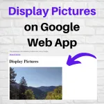 Display Pictures Web App