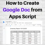 Google Doc From Apps Script