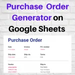 Purchase Order Generator Google Sheets