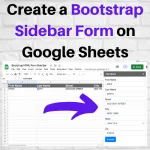 Bootstrap Sidebar Form Google Sheets