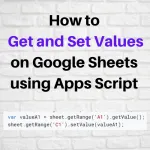 Get and Set Value Google Sheets