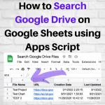 Search Google Drive Google Sheets